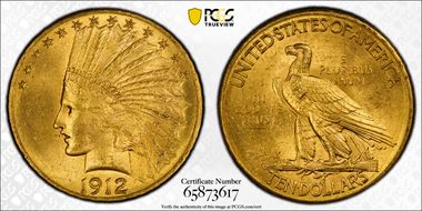 1912-S $10 MS64
