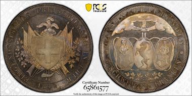 1842 4 Fr Chur R-836a Ag MS67