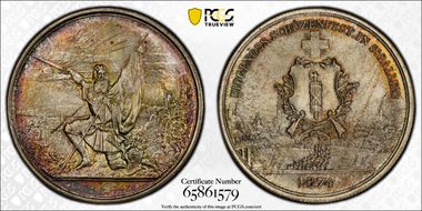 1874 5 Fr St. Gallen R-1156a MS67
