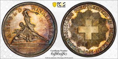 1861 5 Fr Nidwalden R-1022a MS66