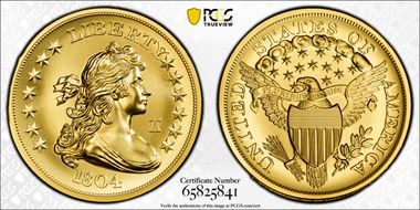 "1804" (2026) $1 Draped Bust Au w/ Liberty Bell 250 Privy First Strike SP70