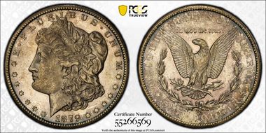 1879-CC $1 VAM 3, Capped Die MS63