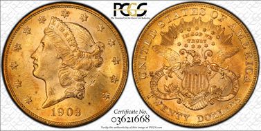 1903 $20 MS64