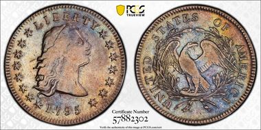 1795 $1 Flowing Hair, BB-27 VF30