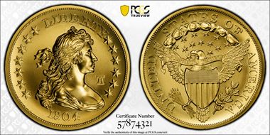 "1804" (2026) $1 Draped Bust Au w/ Liberty Bell 250 Privy SP70