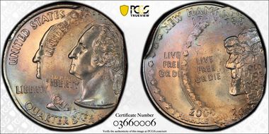 2000-P 25C New Hampshire MS65