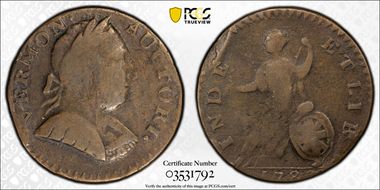 1788 VT 1/2P Bust Right, RR-20 VF20BN