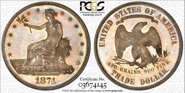 1874 T$1 MS67