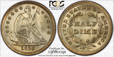 1839 H10C No Drapery MS66