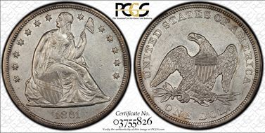 1861 $1 AU53