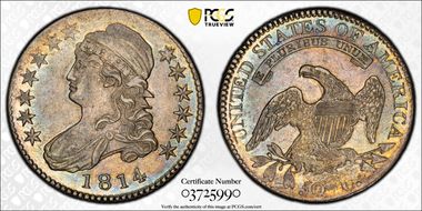 1814 50C Overton 104 AU55