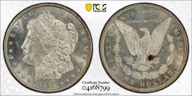 1892 $1 MS63PL