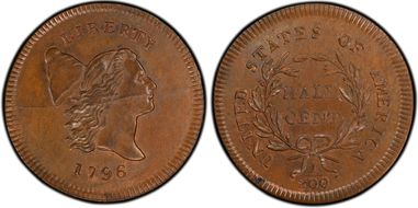 1796 1/2C C-1 No Pole MS67RB
