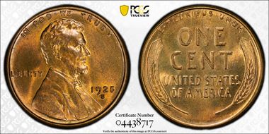 1925-S 1C MS65RD