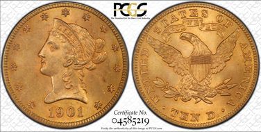 1901 $10 MS63