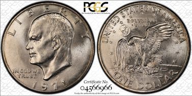 1971-D $1 MS67