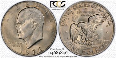 1972 $1 Type 2 MS65