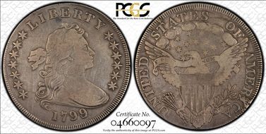 1799/8 $1 13 Reverse Stars F15