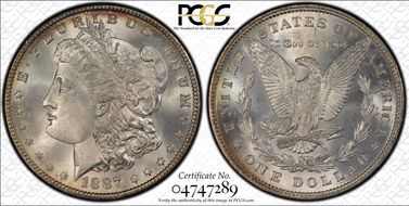 1887 $1 MS66