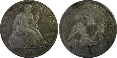 1859-S $1 XF45