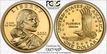 2000-S SAC$1 PR70DCAM