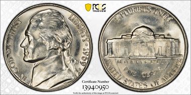 1969-S 5C MS66