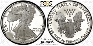 1986-S $1 Silver Eagle PR69DCAM
