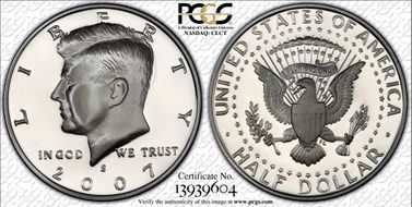 2007-S 50C Silver PR70DCAM