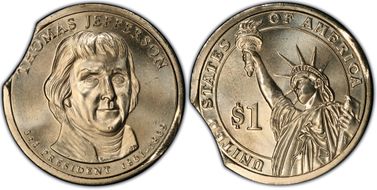 2007-D $1 Partial Edge Lettering Jefferson - Position A, First Day of Issue MS66