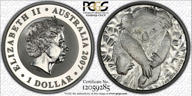 2007-P $1 Koala Ag SP69