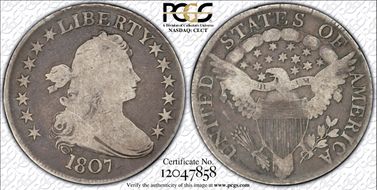 1807 50C Draped Bust VG8