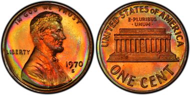 1970-S 1C Large Date PR65RB