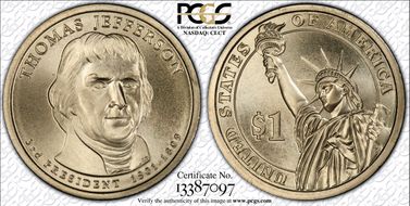 2007-D $1 T. Jefferson - Pos. A Satin Finish SP69