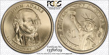 2007-D $1 John Adams - Pos. B Satin Finish SP69