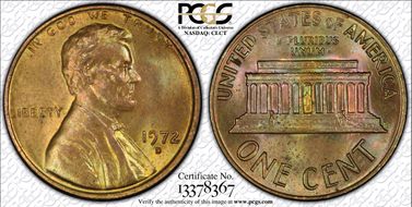 1972-D 1C MS65RB