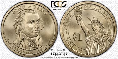 2007-P $1 John Adams - Pos. B Satin Finish SP68