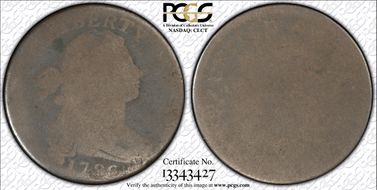 1796 1C Draped, Reverse of 1794 PO1BN