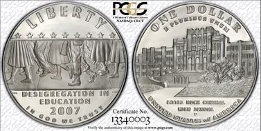 2007-P $1 Desegregation PR69DCAM