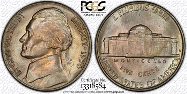 1950-D 5C MS65