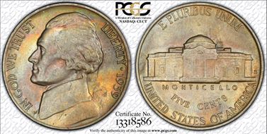 1939-D 5C Reverse of 1940 AU58