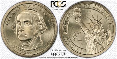2007-P $1 G. Washington - Pos. A Satin Finish SP69