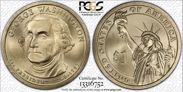 2007-P $1 G. Washington - Pos. B Satin Finish SP69