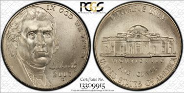 2007-D 5C Satin Finish SP69FS