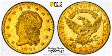 1821 $2.50 MS63