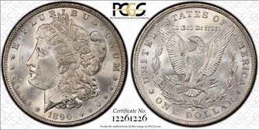 1890-O $1 MS64