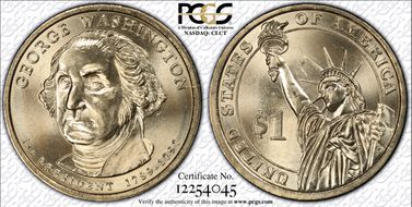 2007-P $1 George Washington Position A MS66