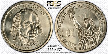 2007-D $1 James Madison Position A - First Day of Issue MS67