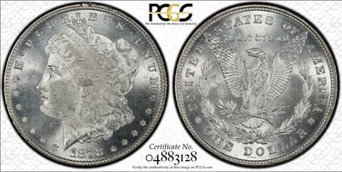 1878 8TF $1 VAM 2 Lines in LIB MS63