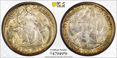 1935-S 50C San Diego MS67+
