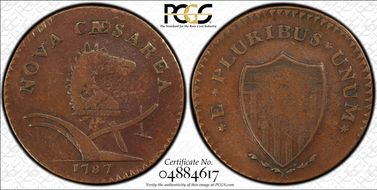 1787 NJ 1/2P Large Plan, Plain Shield VF30BN